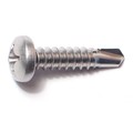 Midwest Fastener Self-Drilling Screw, #12 x 1 in, Stainless Steel Pan Head Phillips Drive, 10 PK 79111